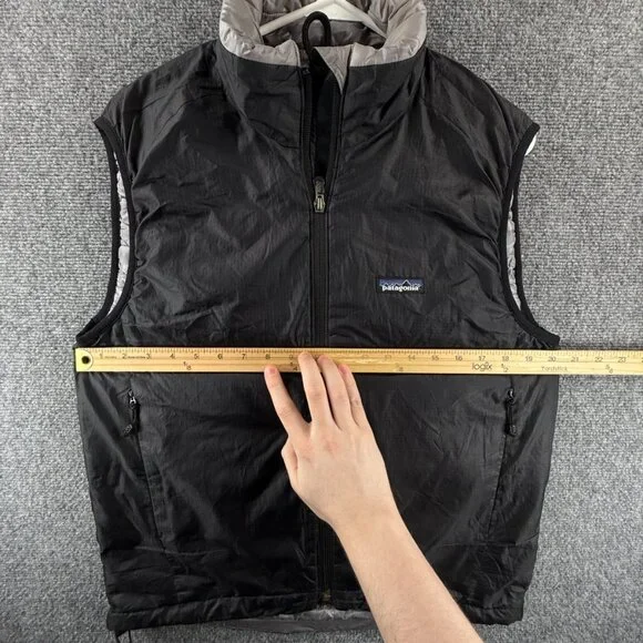 Patagonia Micro Puff Vest Men Small Black Full Zip Primaloft Puffer 83995 Adult
